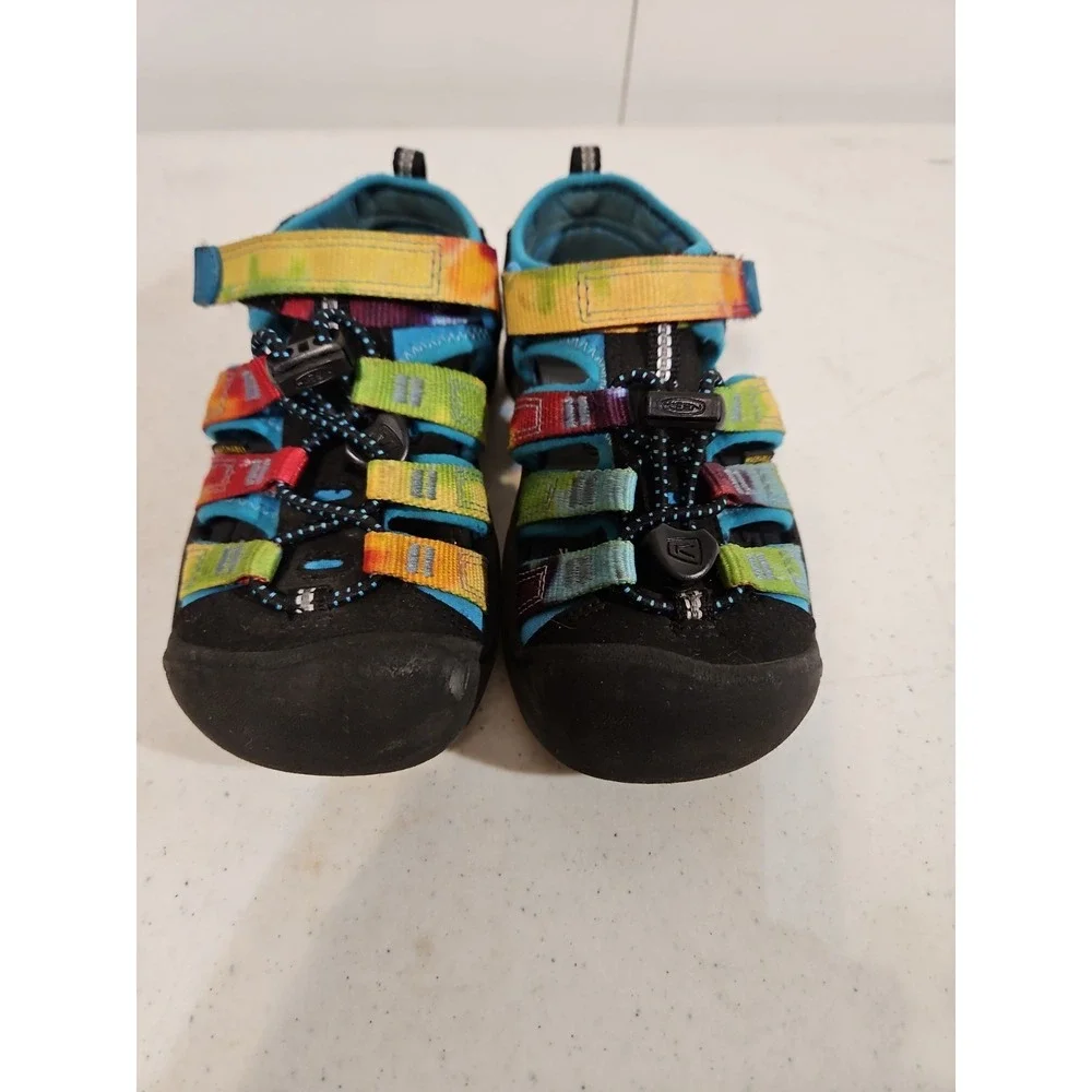 KEEN Newport H2 Tie Dye Rainbow Sandals for Kids Size 11 Washable Sandals
